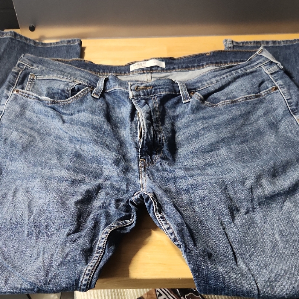Signature by Levi Strauss Slim Fit Blue Jeans
